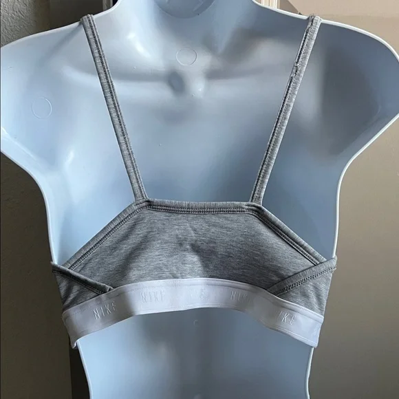 Nike Women's Light Gray Sports Bra - Picture 2 of 2